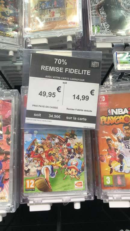 Sélection de jeux sur Switch en promotion - Ex : One Piece: Unlimited World Red Deluxe (via 34.96€ en fidélité) - Tourville-la-Rivière (76)