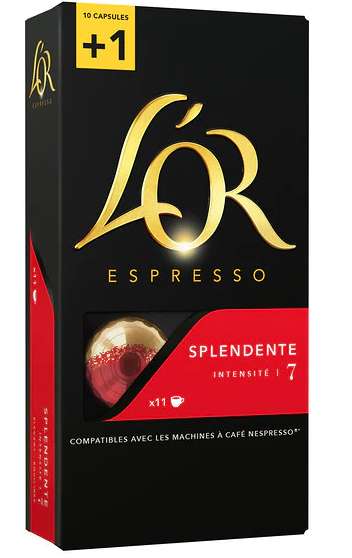 Lot de 2 boites de capsule de café L'Or Espresso - 11 capsules (Via BDR de 1.70€)