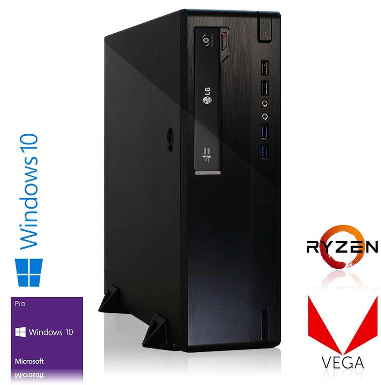 Tour PC Compact - Ryzen 3 2200G, A320M Pro-M2 V2, SSD 120 Go, 8 Go de RAM