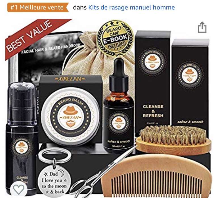 Kit pour barbe complet - 8 accessoires (Vendeur tiers - Expédié par Amazon)