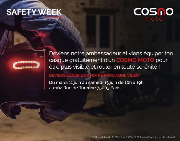 Cosmo Connected moto gratuit - Cosmo Connected Paris (75)