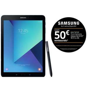 Tablette 9.7" Samsung Galaxy Tab S3 (Wi-Fi+4G) - 32 Go, Noir (via ODR de 50€)