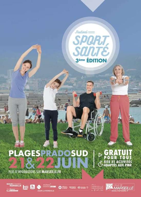 [Festival Sport Santé] Sélection d'activités sportives terrestres et nautiques gratuites - Marseille Parc Balnéaire du Prado (13)