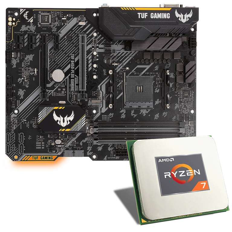 Processeur AMD Ryzen 7 2700X + Carte mère Asus TUF B450-plus gaming + Ventirad Deepcool Gammaxx C40