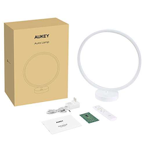 Lampe de chevet LED en anneau Aukey - RGB, Avec télécommande (Vendeur Tiers)
