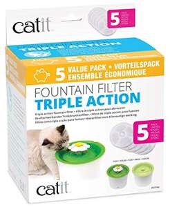 [Prime] Pack de 5 Filtres à Triple Action 2.0 Catit pour abreuvoir pour chat