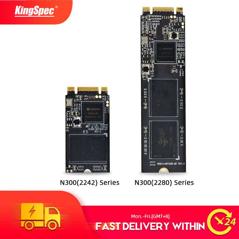 SSD M.2 KingSpec v2242 - 1To (68,79€ avec le code JOURSMALINS10)