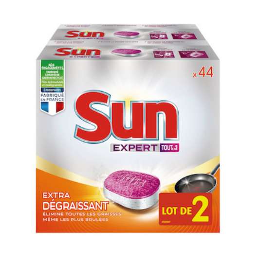 Tablettes lave-vaisselle tout-en-1 Sun Expert (Via 10.99€ sur la Carte Fidélité)