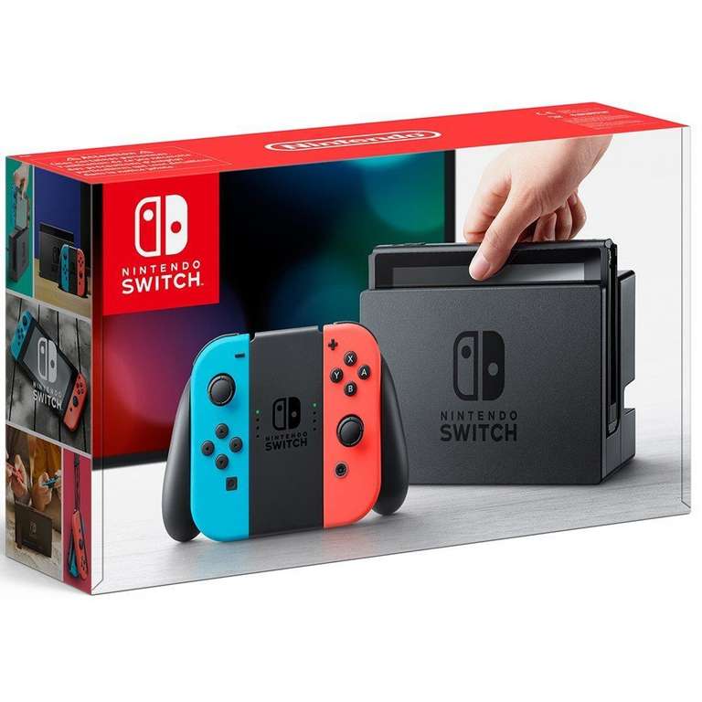Console Nintendo Switch avec Joy-Con rouge fluorescent et bleu néon + 27.78€ en SuperPoints (257,79€ avec le code RAKUTEN20)