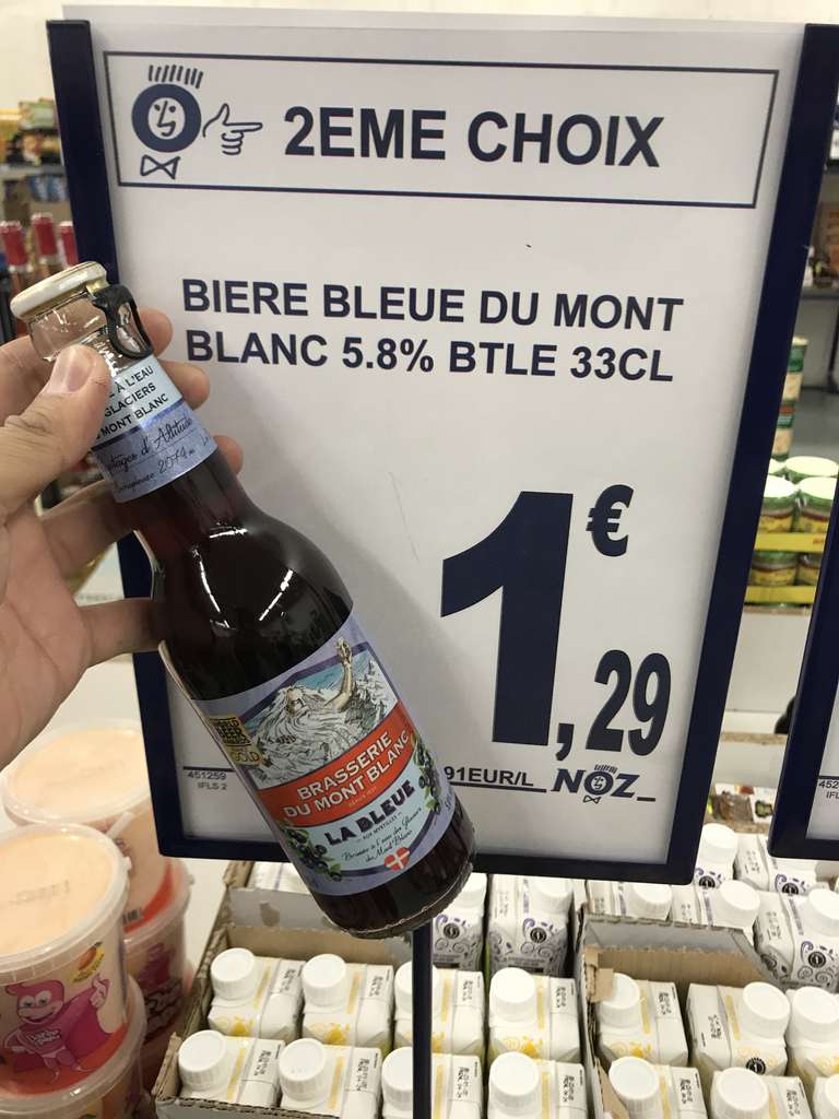 Bière bleue Mont-Blanc, 5.8% - 33CL