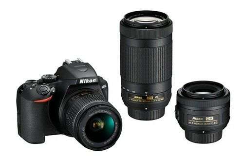 Appareil Photo Nikon Reflex Kit D3500 + AF-P DX 18-55 F/3.5-5.G VR + AF-P DX 70-300 F/4.5-6.3G ED VR + Objectif Nikon AF-S DX 35 MM F/1,8G