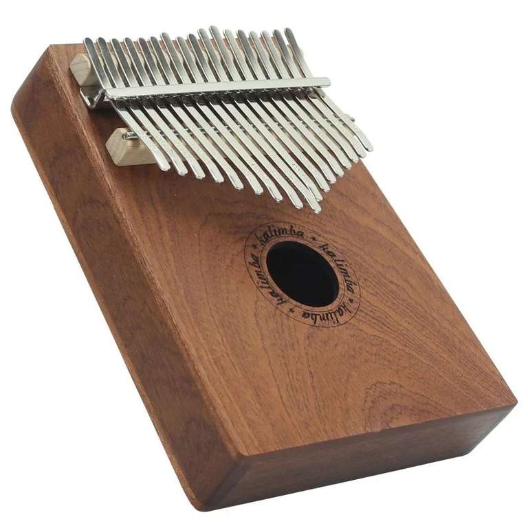 Instrument de musique Kalimba - 17 touches, coloris bois Teck ou noir