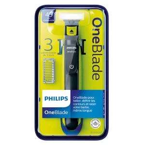 Rasoir électrique Philips OneBlade avec 3 sabots clipsables (via 17,47 € sur la carte fidélité)