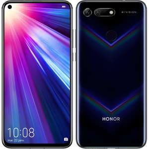 Smartphone 6.4" Honor View 20 - Full HD+, Kirin 980, 6 Go RAM, 128 Go, Noir ou Bleu