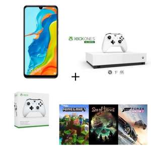 Smartphone Huawei P30 Lite - 128 Go + Xbox One S All Digital 1 To + 3 Jeux (Minecraft, Sea of Thieves et Forza Horizon 3) + 2ème Manette