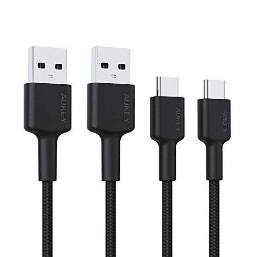 Lot de 2 câbles  2mètres Aukey Câble USB C à USB A - Noir (vendeur tiers)