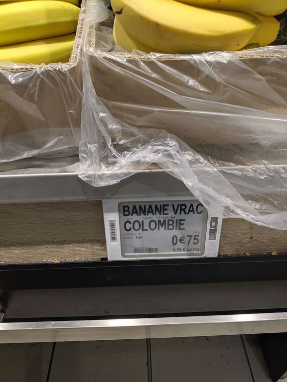 1Kg de Bananes Cavendish Catégorie 1 (Origine Amérique centrale, Afrique ou Antilles françaises) - Seyssins (38)