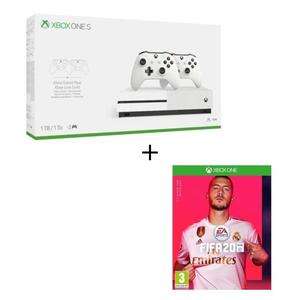 Pack Console Microsoft Xbox One S - 1 To + 2ème Manette + FIFA 20
