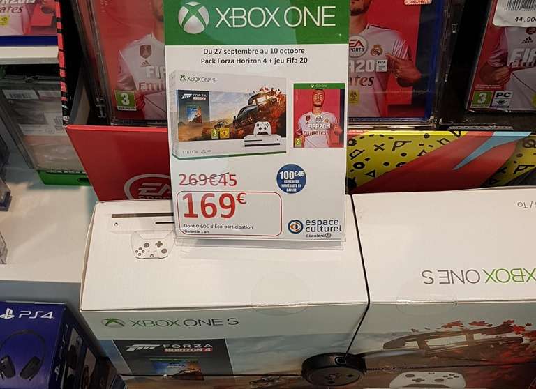Pack Console Microsoft Xbox One S + Forza 4 + Fifa 20 -  Saint-Herblain (44)