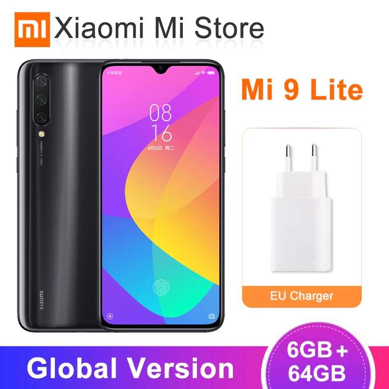 Smartphone 6.39" Xiaomi Mi 9 Lite - 64Go, 6Go de Ram, Noir