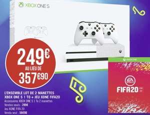 Pack Console Xbox One S - 1 To - 2ème Manette + Fifa 20