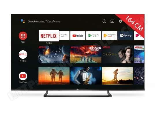 TV 65" TCL 65EP681 - UHD 4K, Android TV (via ODR 150€)