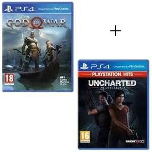 Sélection de packs PS4 PlayStation Hits - Ex : Uncharted The Lost Legacy + God of War