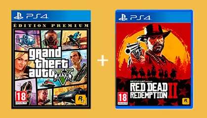 Red Dead Redemption II + GTA V sur PS4 ou Xbox One