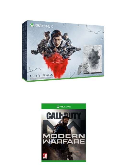 [Adhérents] Console Xbox One X Edition Limitée Gears 5 Ultimate - 1 To + Call of Duty Modern Warfare + Grip (+ 40€ sur la carte fidélité)