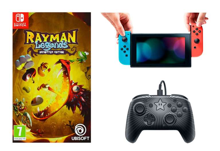 Sélection de consoles - Ex : Nintendo Switch + Jeu Rayman Legends + 1 manette PDP Mario (287.1€ pour les adhérents Macif)