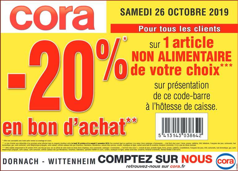 20% en bon d'achat pour l'achat d'un article non alimentaire au choix - Mulhouse (68)
