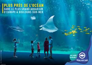 Billet adulte pour l'aquarium Nausicaa de Boulogne sur Mer (62)