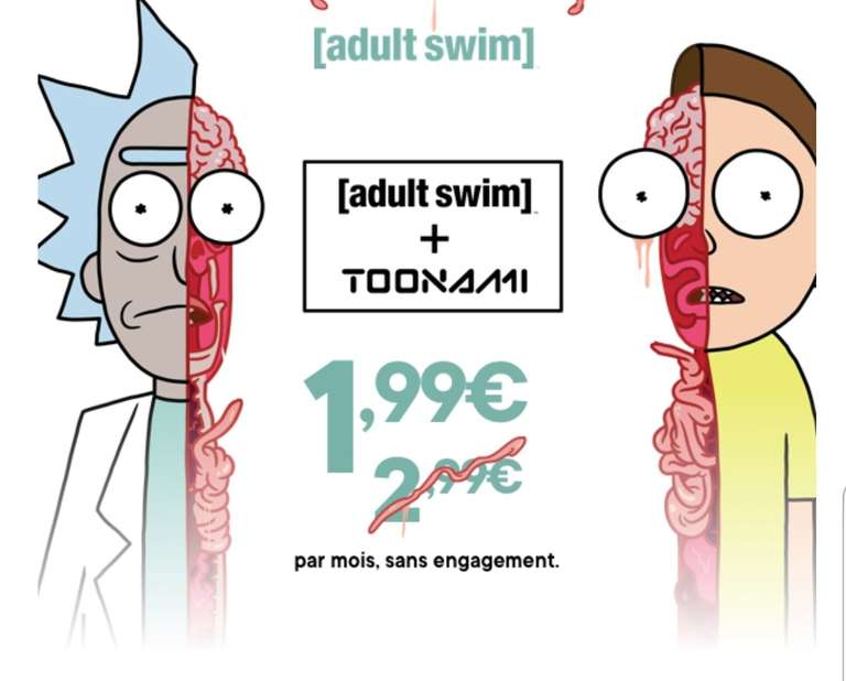 Le bouquet TV Adult Swim + Toonami à 1.99€/Mois (Sans engagement - Dématérialisée)