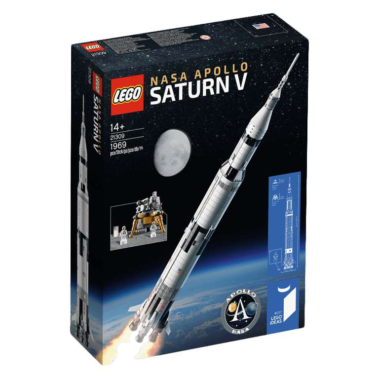 Jouet Lego NASA 21309 - Apollo Saturn V + Bon d achat de 24€ + Bon d achat de 25€ (valable dès 60€ d'achat)