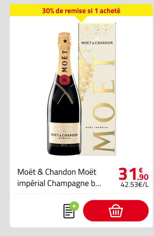 Bouteille de champagne Moët & Chandon Impérial - Vaux-le-Pénil (77)