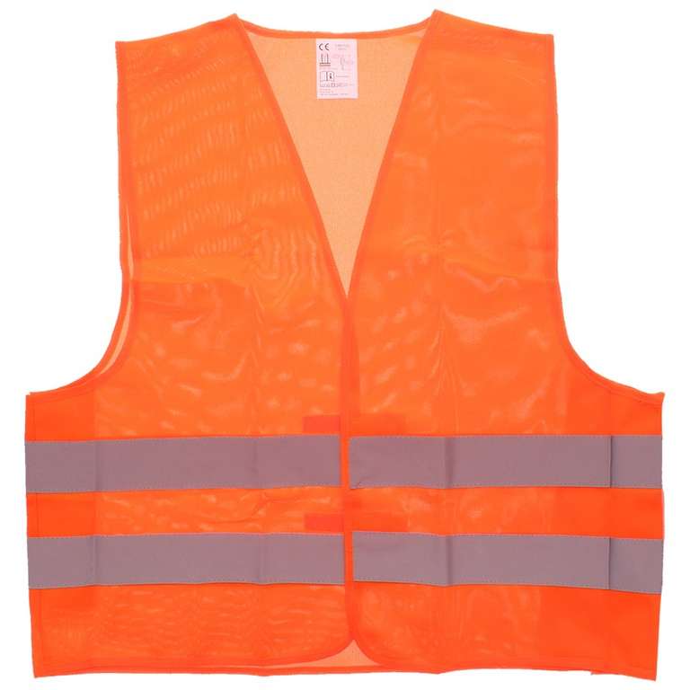 Gilet de sécurité - Jaune ou Orange, 100% polyester, Taille unique