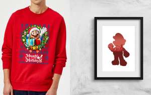 Sélection de Pulls de Noël Nintendo + poster Nintendo offert et livraison gratuite - Ex : Pull Mario Happy Holidays + Poster Super Mario