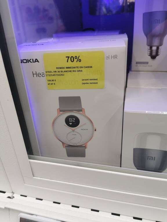 Montre Connectée Nokia Withings Steel HR, Blanche et or - Souilly (77)