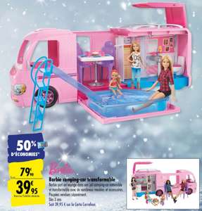 Camping-car transformable Barbie (Via 39.95€ sur la Carte Fidélité)