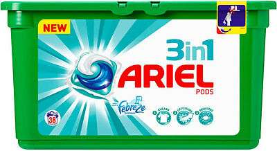 Boîte de 32 capsules Ariel 3-in-1 Pods (via BDR + 11.19€ BA)