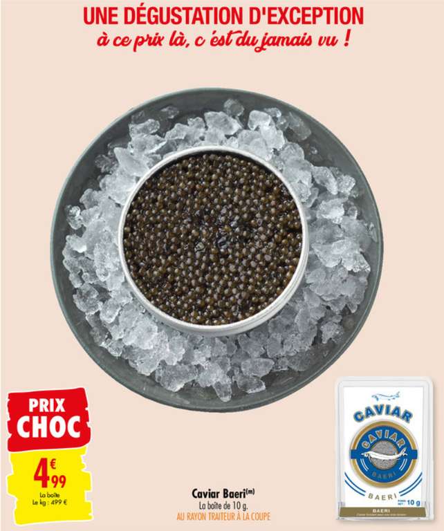 Boite de Caviar Baeri - 10g (Origine Italie)