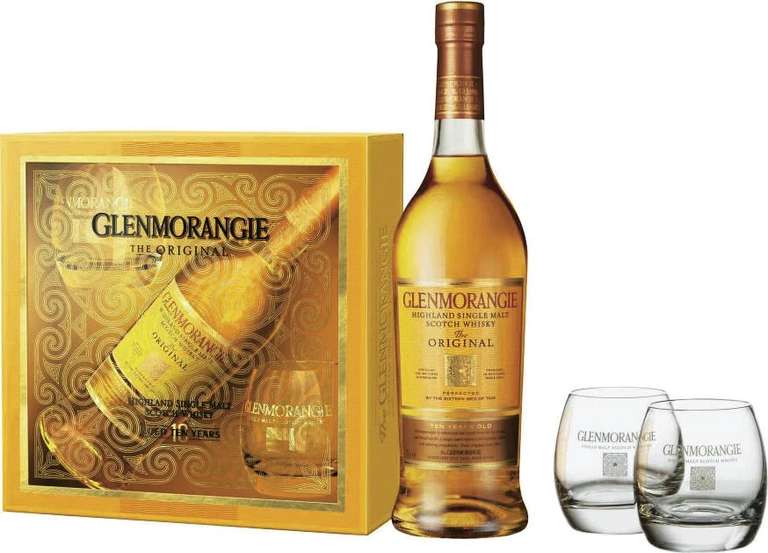 Coffret Whisky Glenmorangie 10 ans + 2 verres