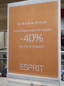 40% de réduction sur tout le magasin Esprit - Aubiere (63)