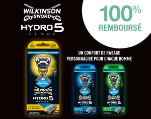 Rasoir Wilkinson Hydro 5 Sense 100% remboursé via ODR (dans la limite de 15€)