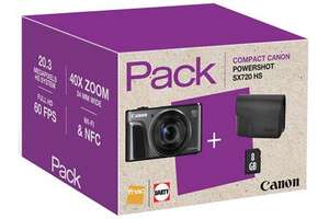 Pack appareil photo numérique Canon Powershot SX720 HS (20.3 Mpix, CMOS) + carte SD (8 Go) + housse (179.99€ via WELCOME19) - vendeur Darty