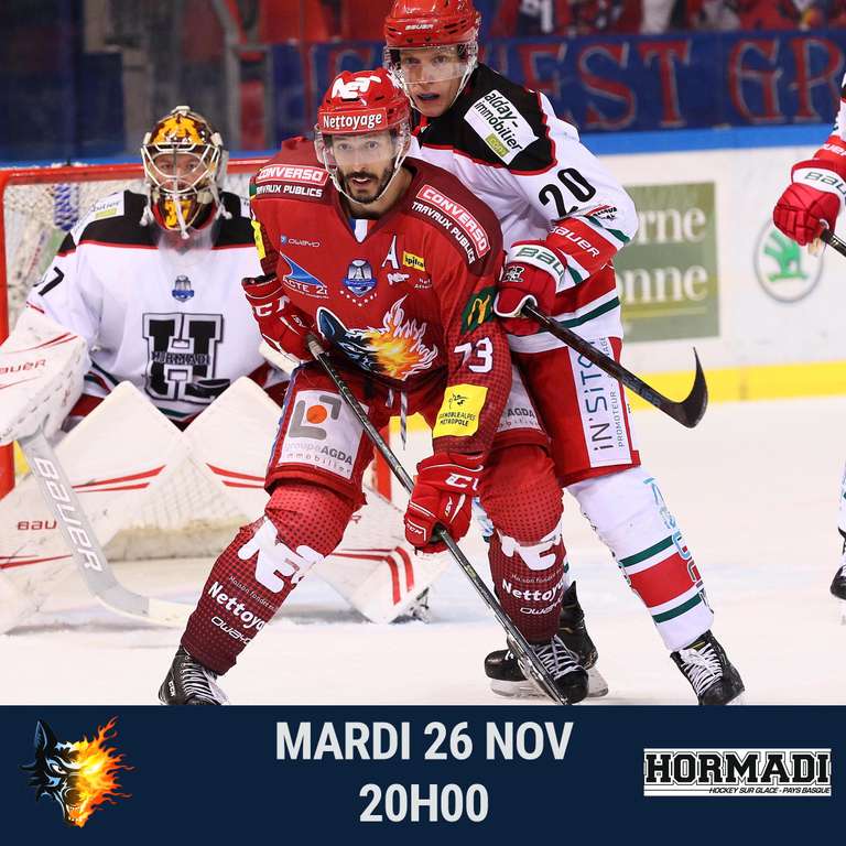 Place à tarif unique pour le match de Hockey Grenoble-Anglet le Mardi 26 Novembre