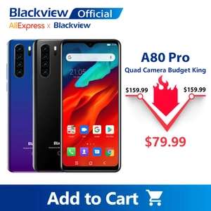 [Pré-commande] Smartphone Blackview A80 Pro - 4Go + 64Go, Helio P25