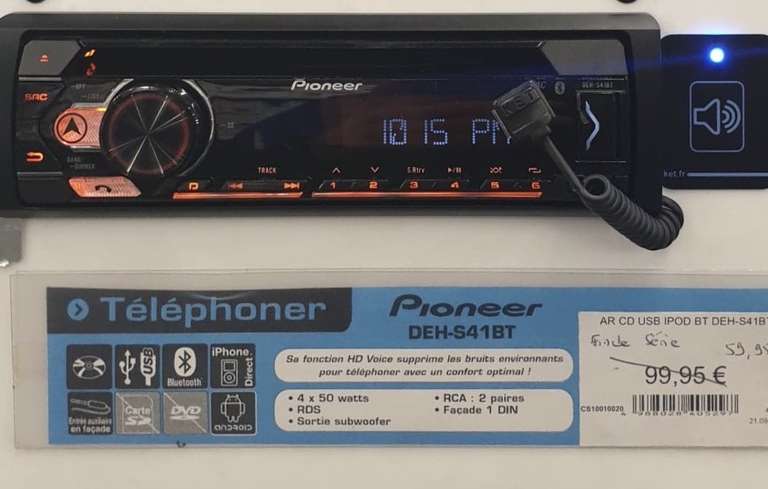 Autoradio Pionneer DEH-S41BT (Via ODR 40€) - Dury (80)