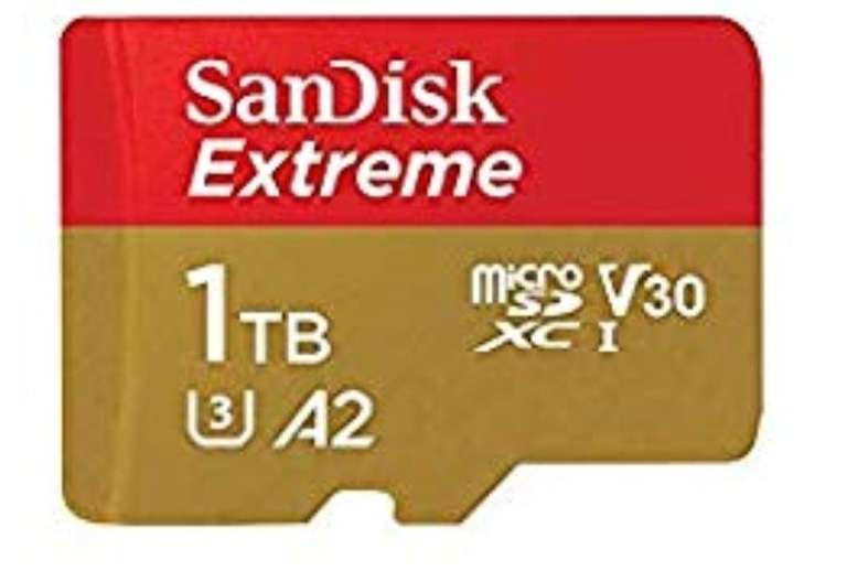 Carte mémoire MicroSDXC SanDisk Extreme 1 To (U3, A2, V30) + Adaptateur (Frais de Livraison & de Douanes Inclus)