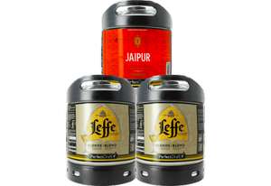 Lot de 2 fûts de bière PerfectDraft Leffe (6 L) + 1 PerfectDraft Jaipur (6 L)
